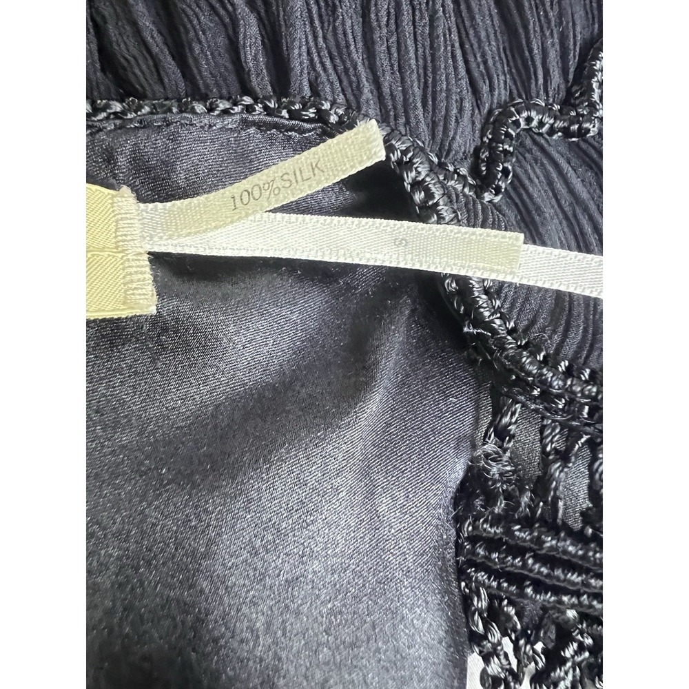 Max Studio Black 100% Silk Beaded Strap Sleeveless Shift Dress Women’s XS/S - Picture 4 of 11